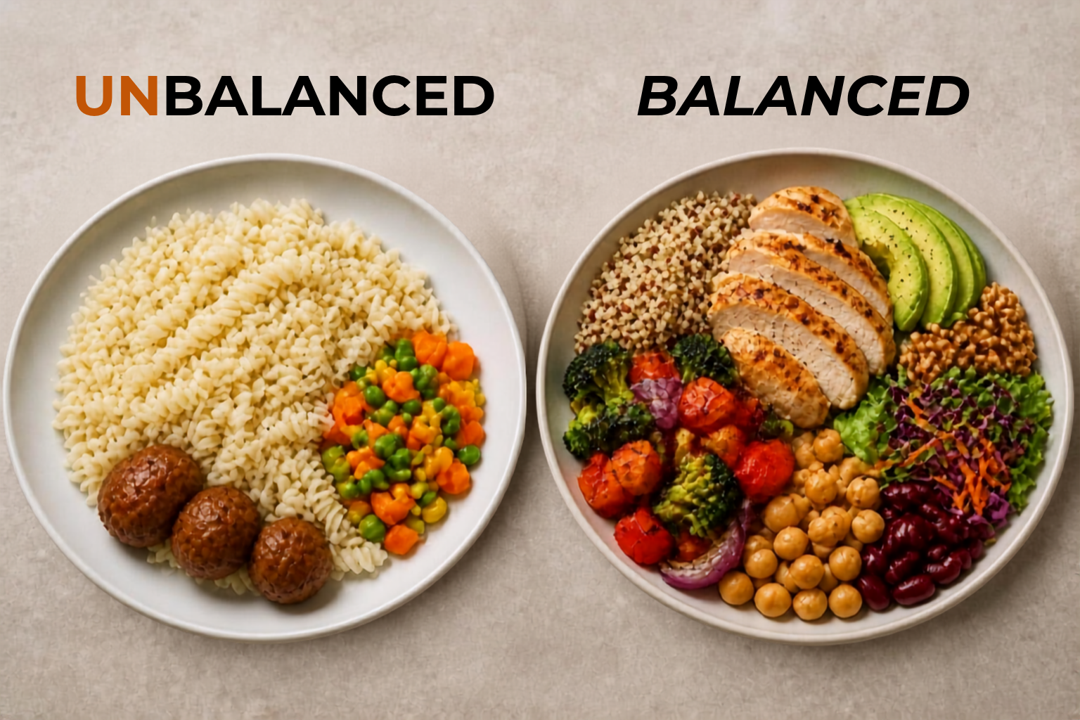 Comparison of a balanced plate versus an unbalanced plate for metabolic health