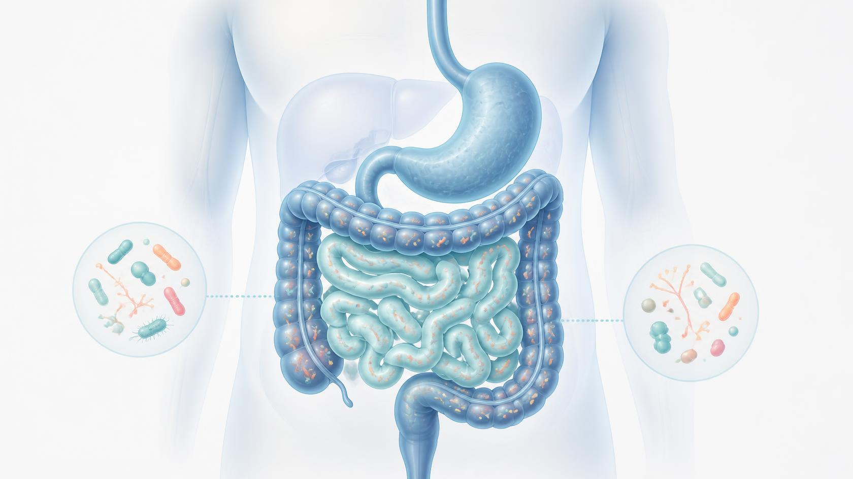 Anatomy of the digestive system and gut microbiome