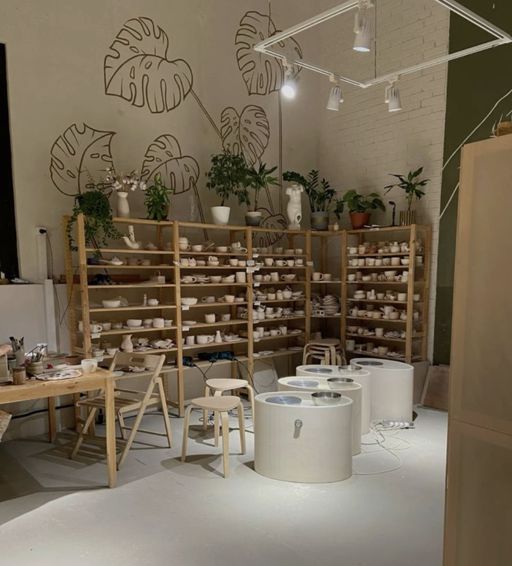Pottery studio interior