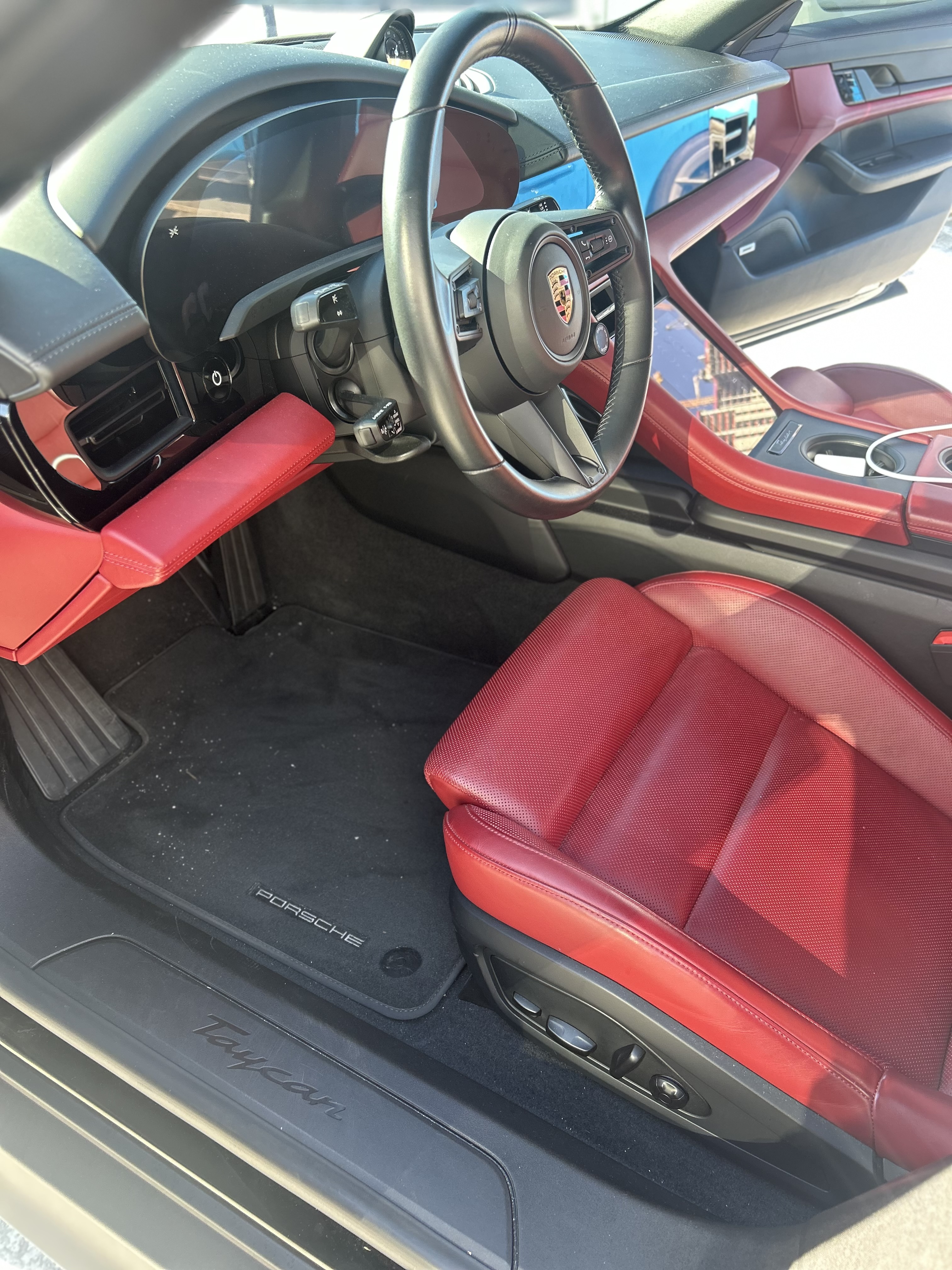 Porsche Taycan interior before