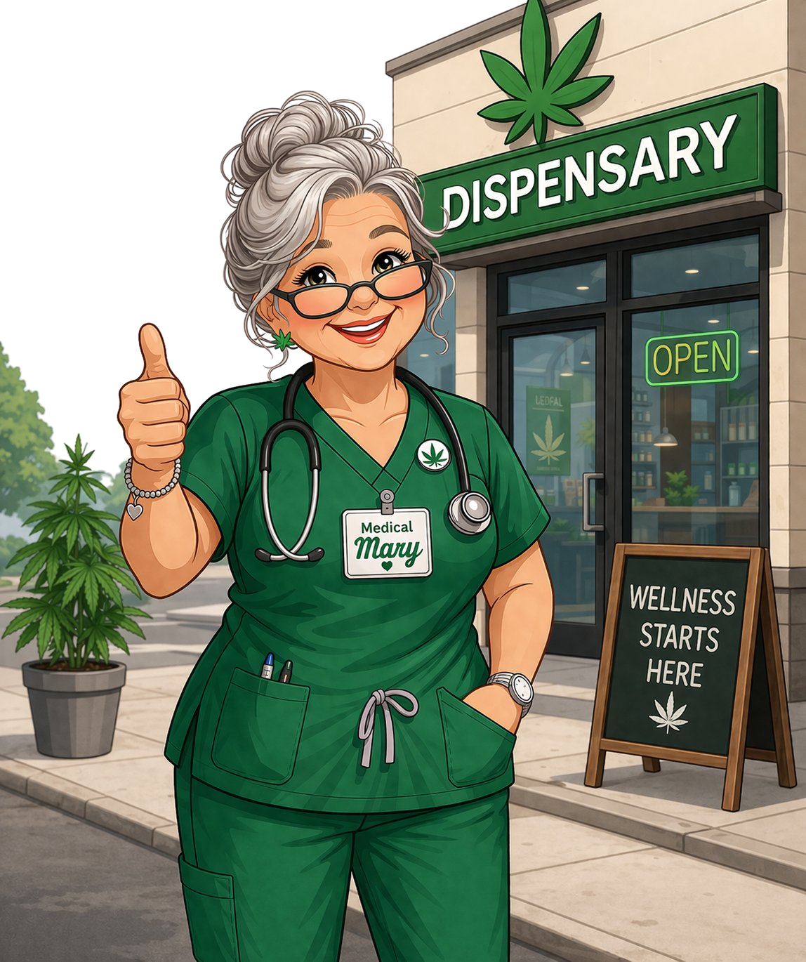 Mary at dispensary