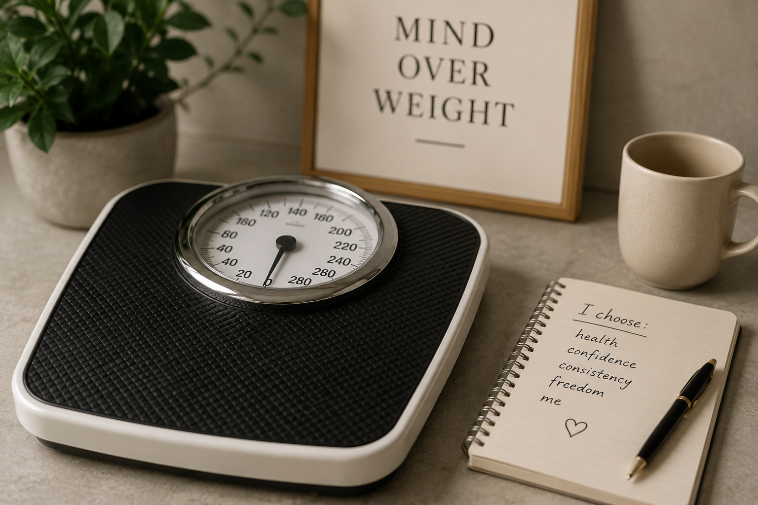scale for weight loss on the table