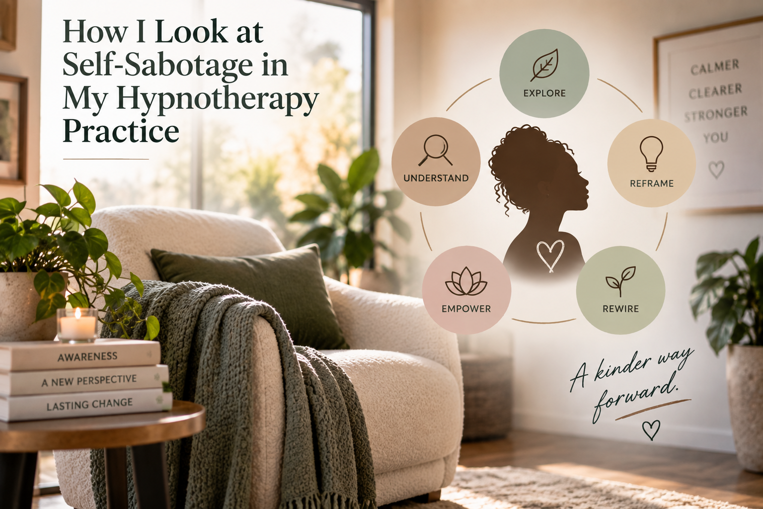 Hypnotherapy approach to self-sabotage focused on understanding and changing subconscious patterns. Hypnotherapy approach to self-sabotage focused on understanding and changing subconscious patterns.