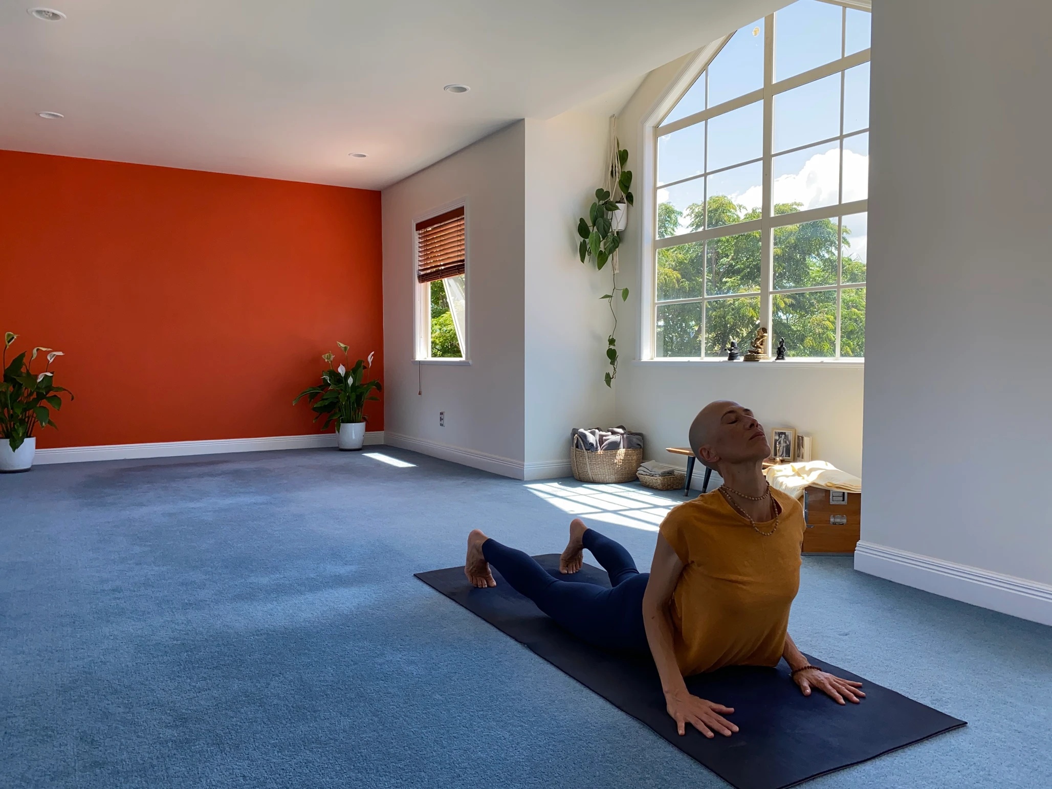Self practice - the cobra backward bend pose