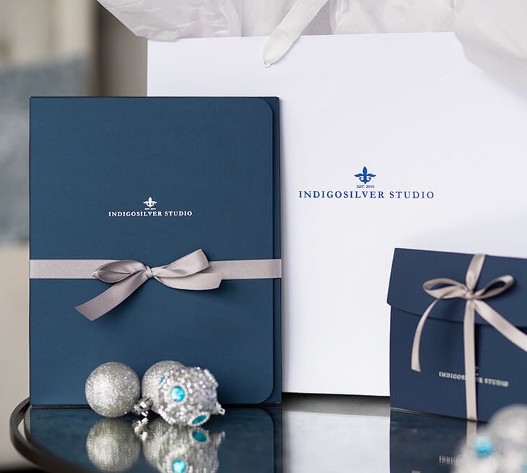 Image of a boudoir products packaged and ready for client pickup