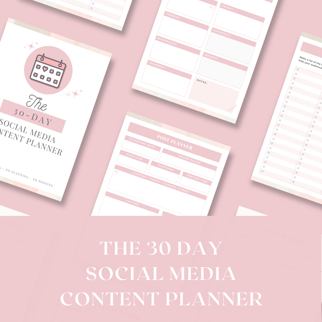 The 30-day social media content planner