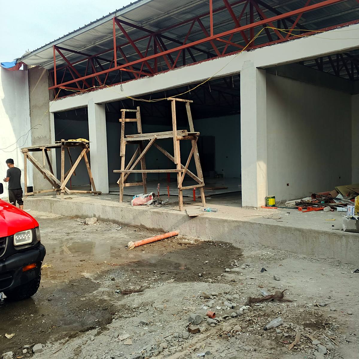 Commercial building with steel roof trusses — Triple J Builders