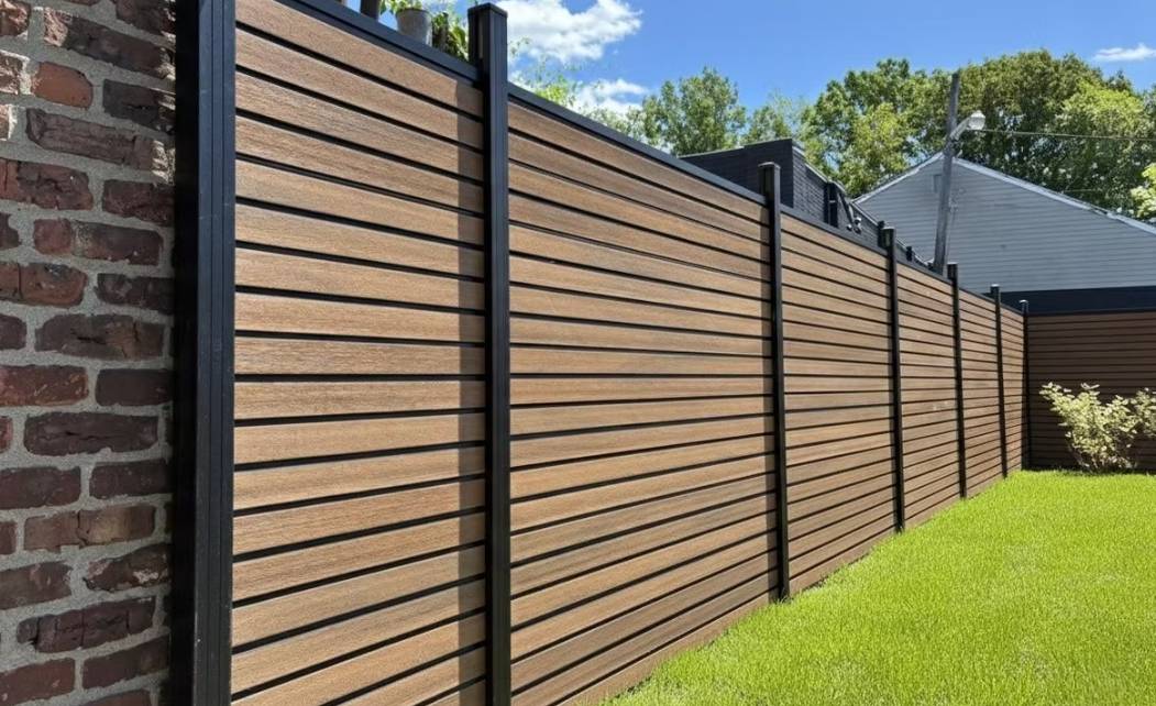 Modern WPC composite privacy fence