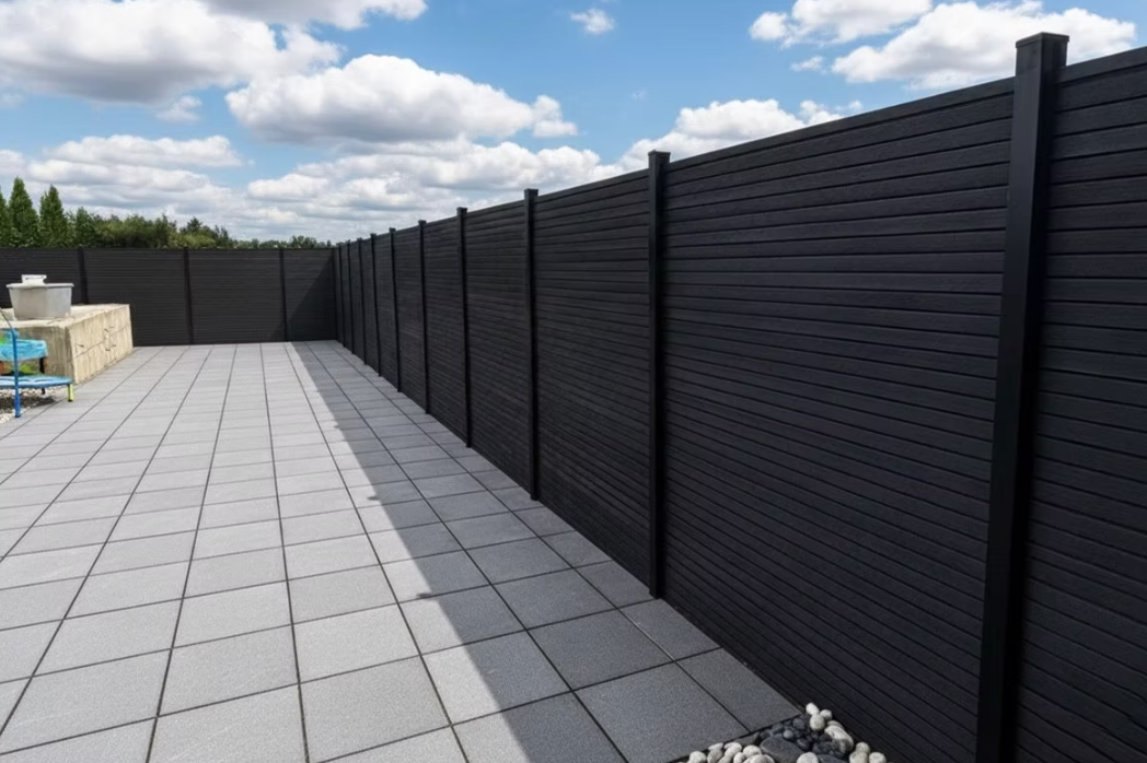 WPC composite fence installation