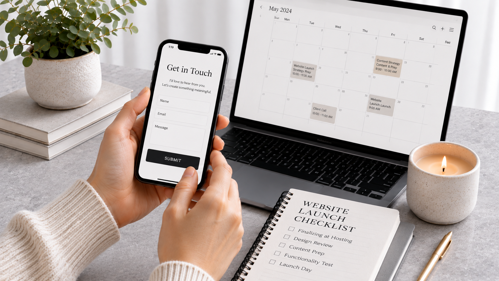 Connecting, testing and preparing your website for launch