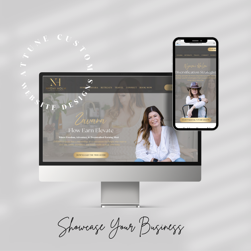 Custom website design for Leah Franks by Attune Website Design