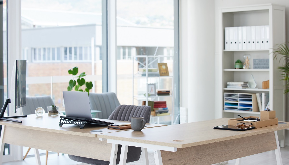 A bright, usable workspace that feels calm and professional.