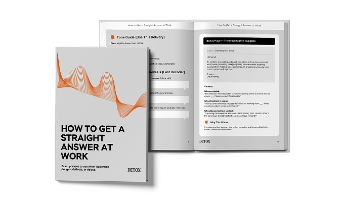 How to Get a Straight Answer at Work mockup