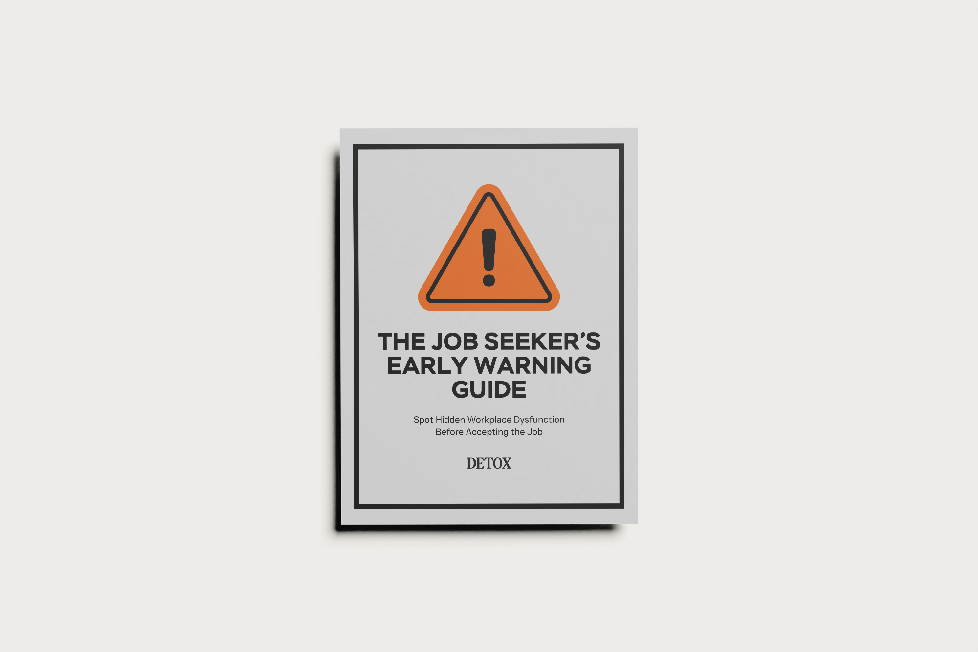 The Job Seeker's Early Warning Guide mockup