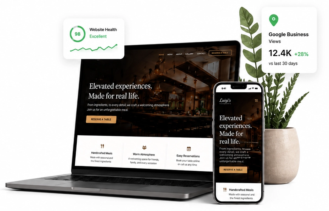 Brighter Level website shown on a laptop