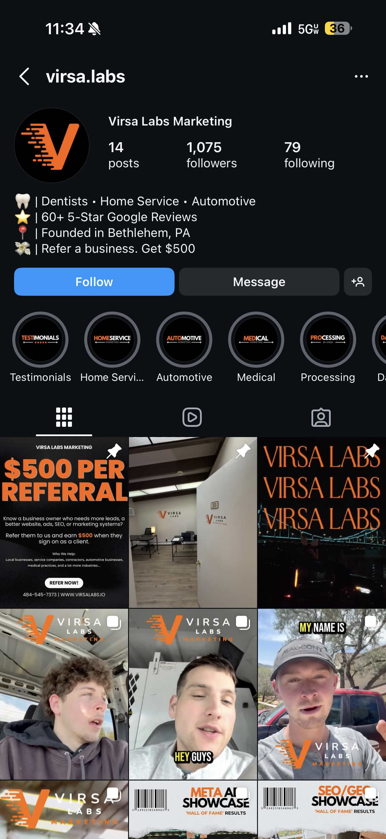 Virsa Labs Instagram Profile virsa.labs