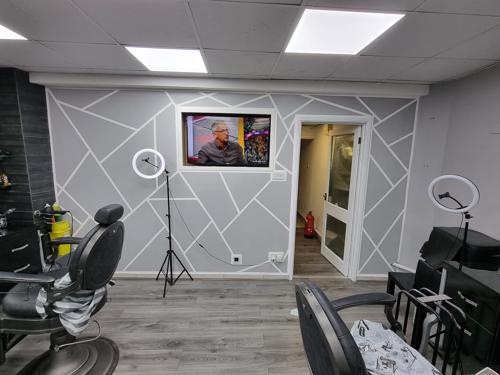 Office interior painting and decorating project finished in Newport centre