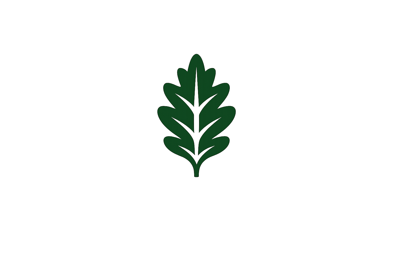 Oak & Iron Leaf Logo