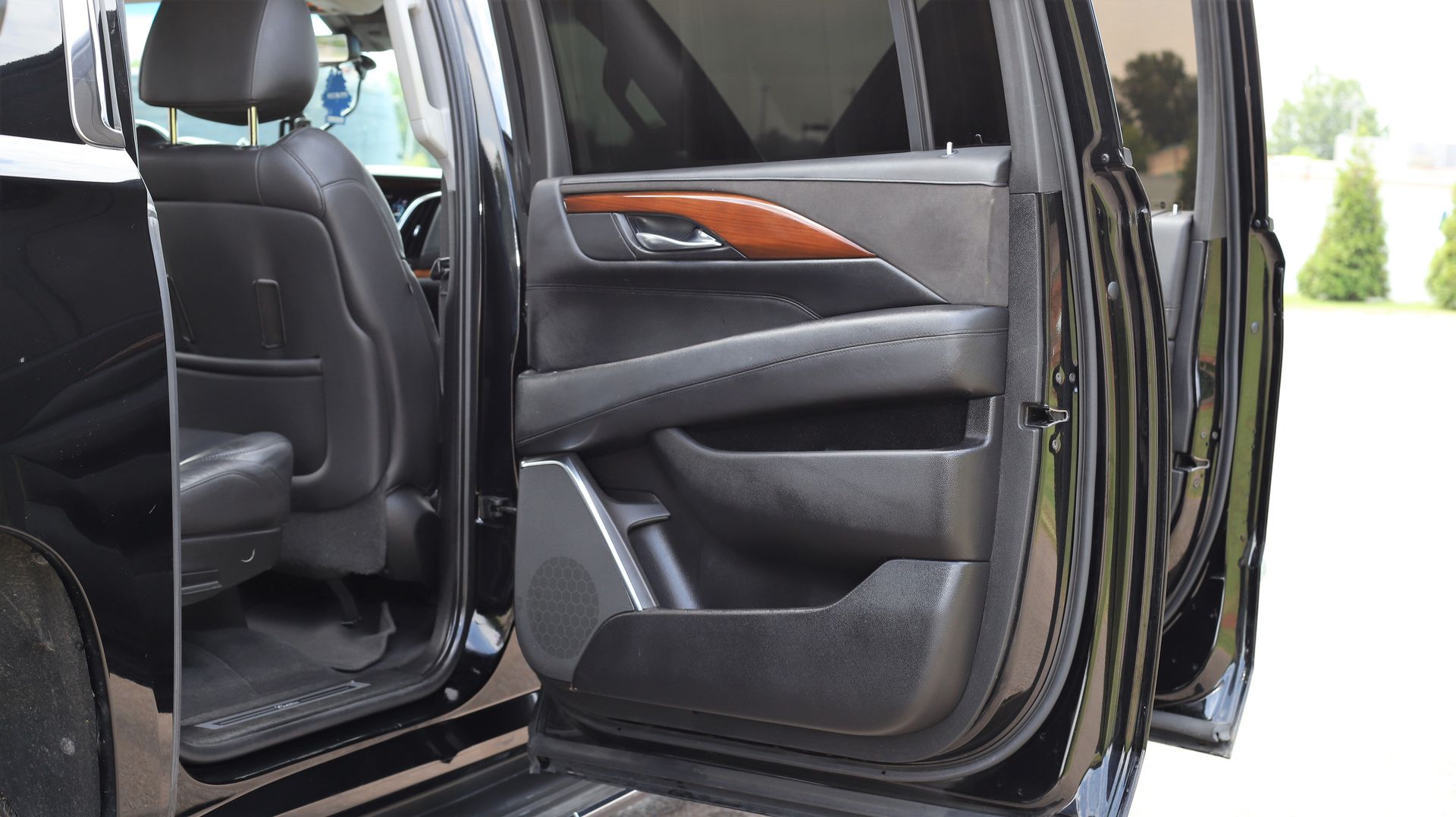 Luxury sedan interior offering comfort and privacy