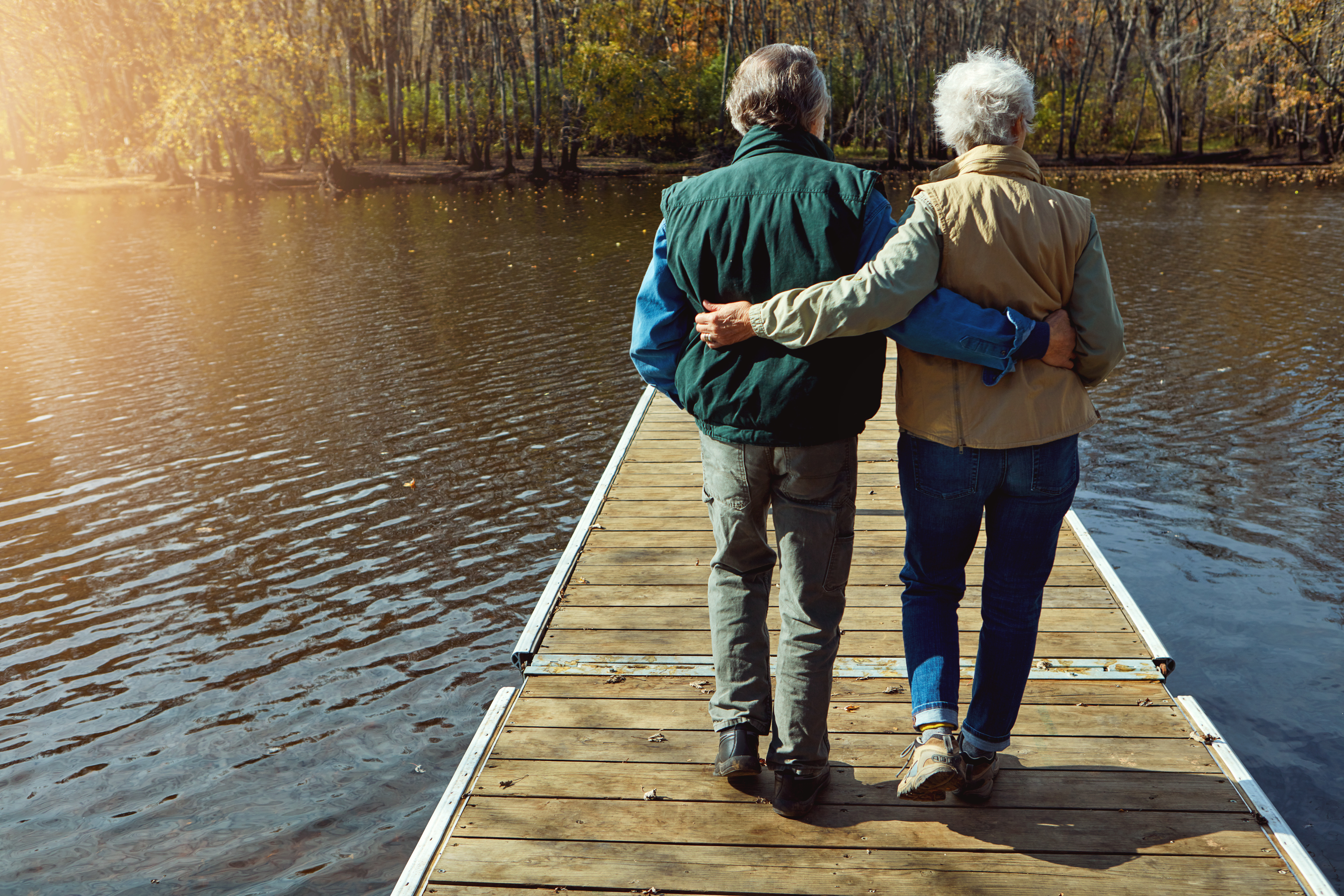 Active senior couple outdoors