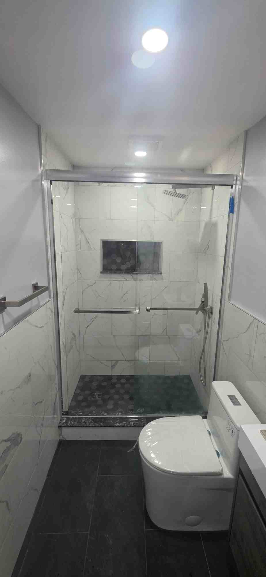 Bathroom remodel, new tiled shower by Home Improvements by Joseph, after