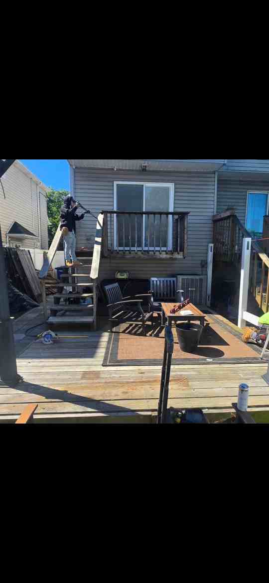 Deck rebuild with pergola by Home Improvements by Joseph, before
