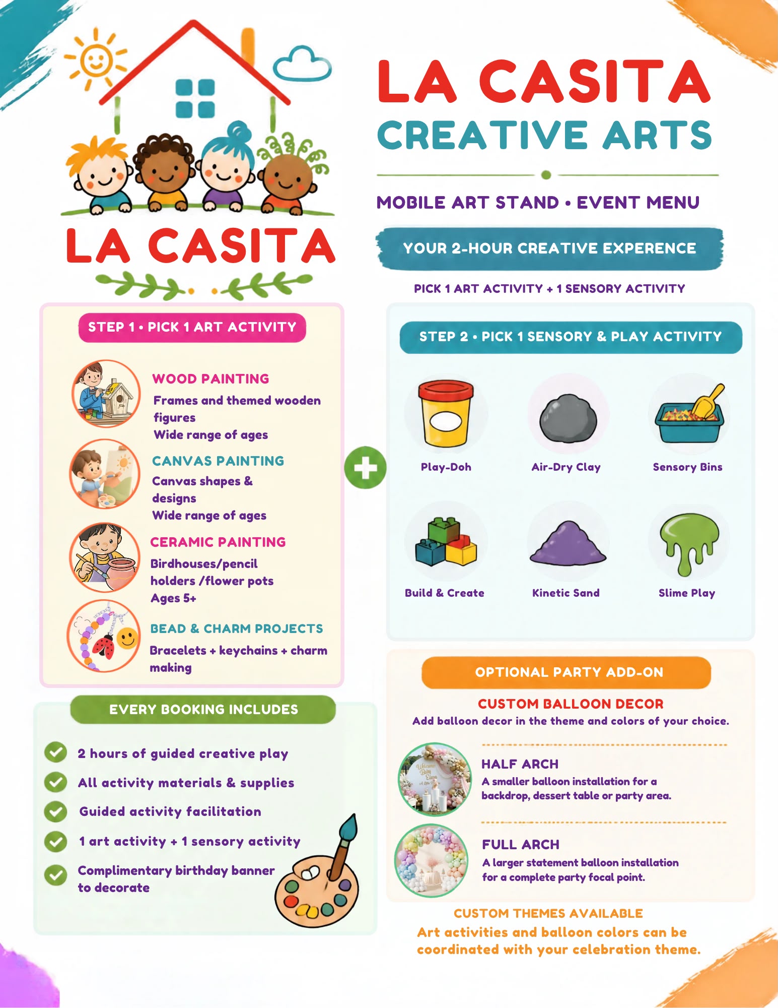 Children enjoying a private event at La Casita