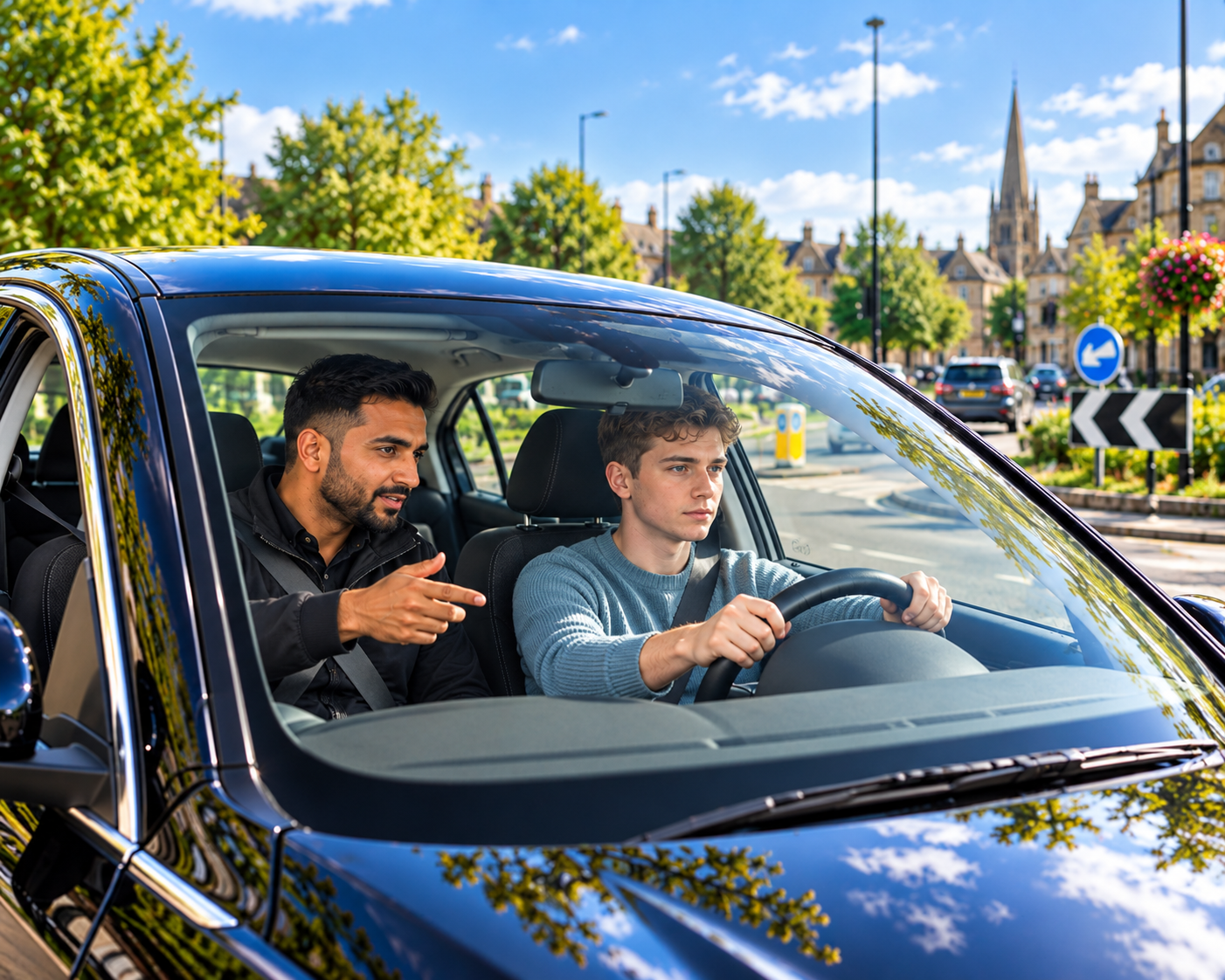Focused driving practice with a professional instructor