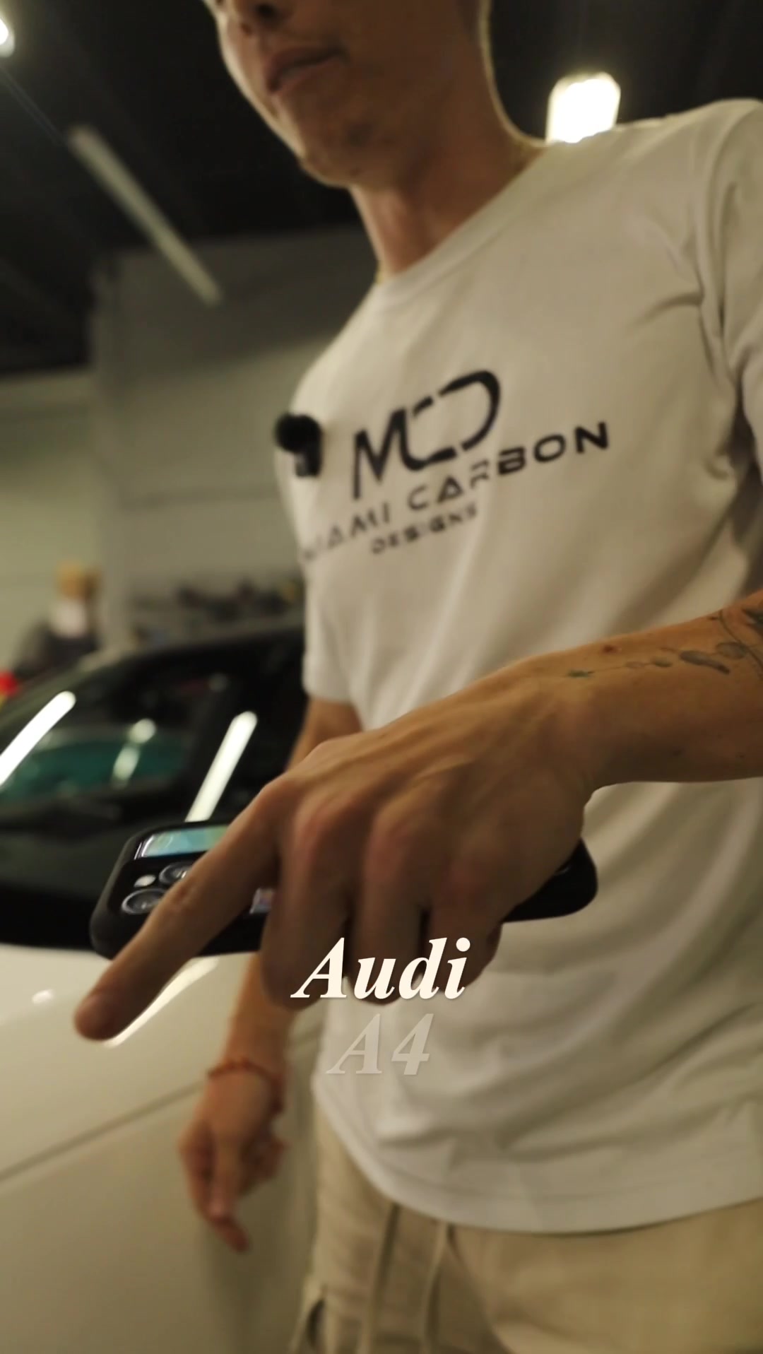 Audi steering wheel install at Miami Carbon Designs