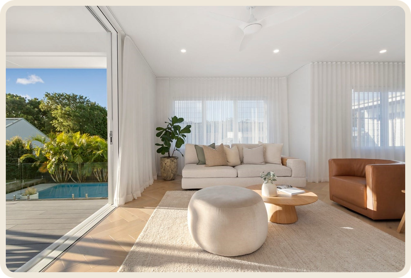 Styled living room