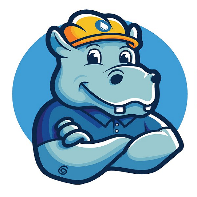 Blue Hippo Restoration Logo