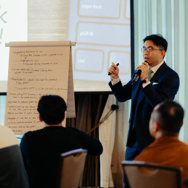 Thomas C. Chan presenting at his Beat the Taxman seminar