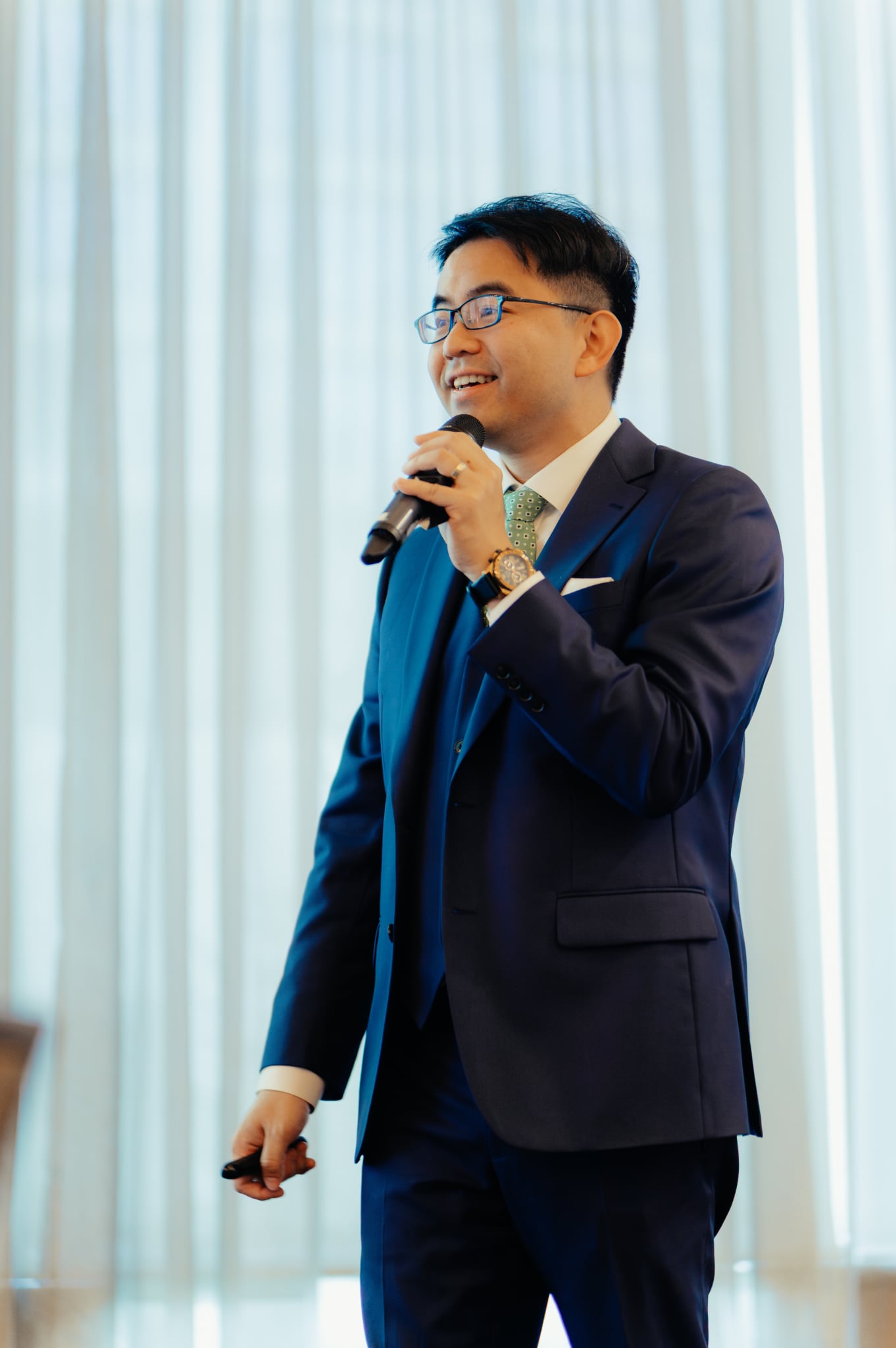 Thomas C. Chan presenting at a seminar