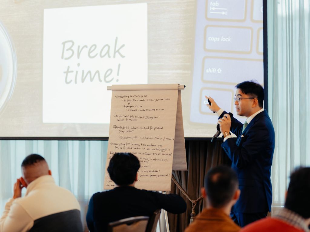 Thomas C. Chan teaching at Vancouver Beat the Taxman seminar