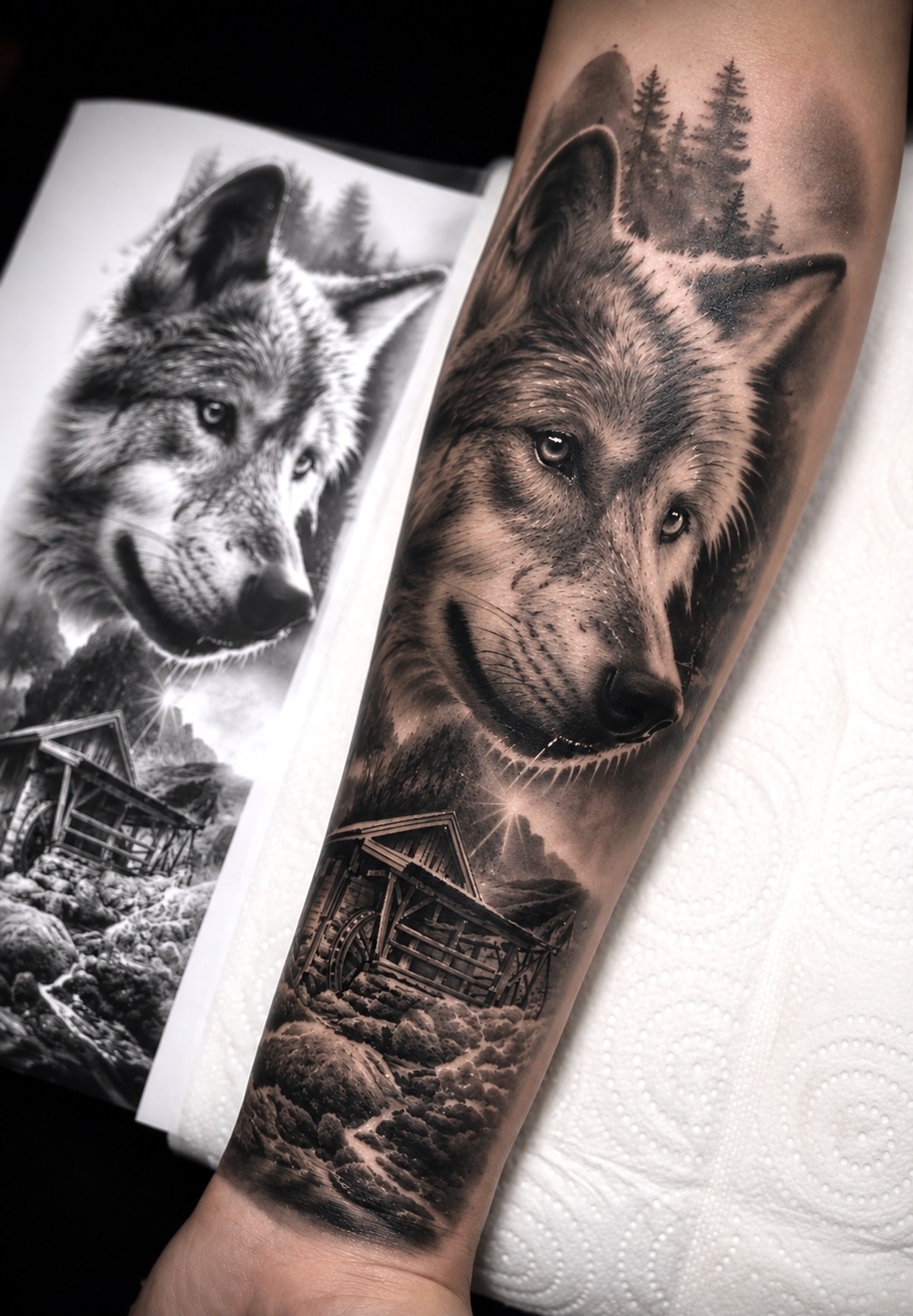 Realistic Black & Grey Tattoo