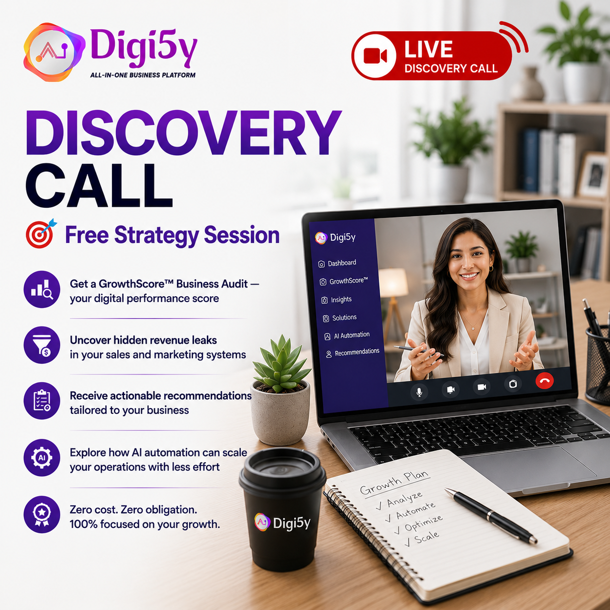 DIGI5Y Discovery Call Live Strategy Session