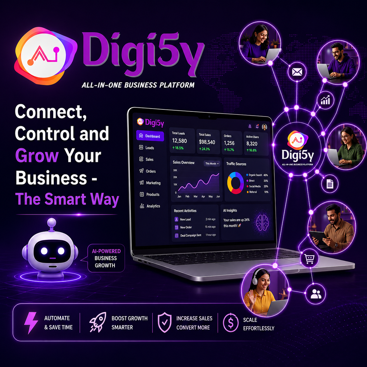 DIGI5Y Remote CRM Specialist managing workflows and campaigns