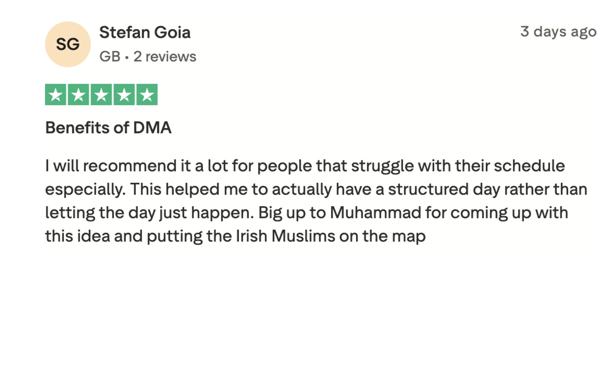 Trustpilot review from Stefan Goia