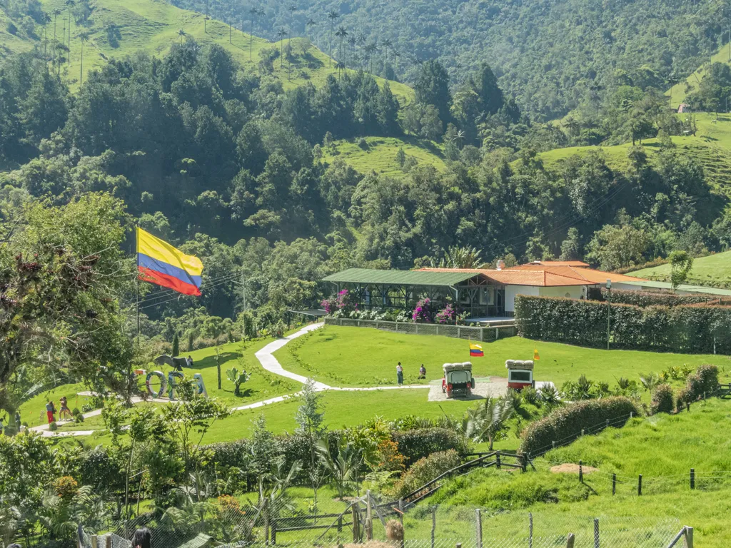 Zona de acceso al Valle de Cocora, punto de encuentro al comenzar la expedición