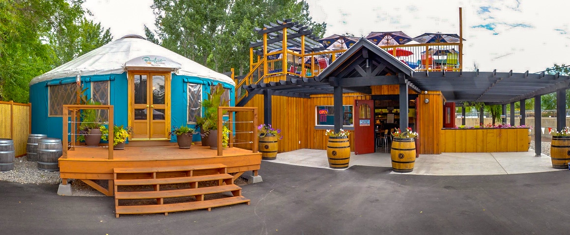 Barefoot Beach Resort yurt village and restaurant