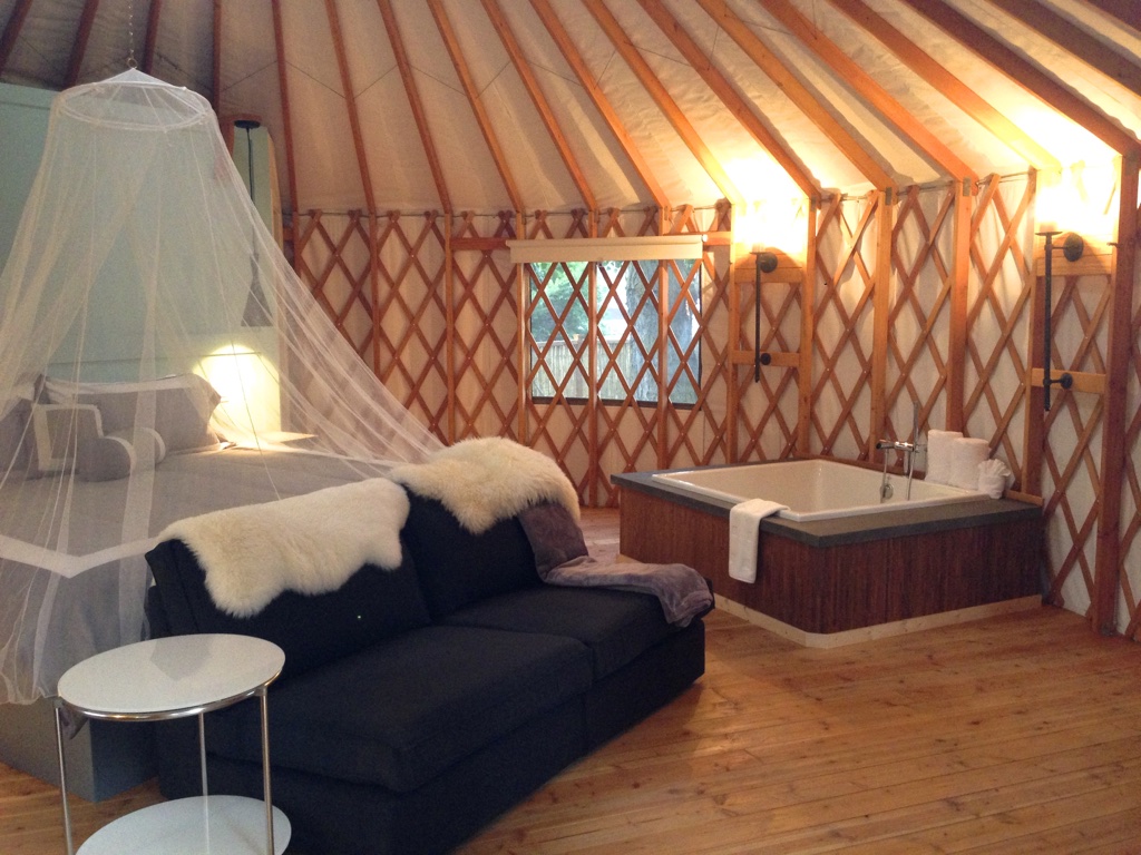 Barefoot Beach Resort yurt interior