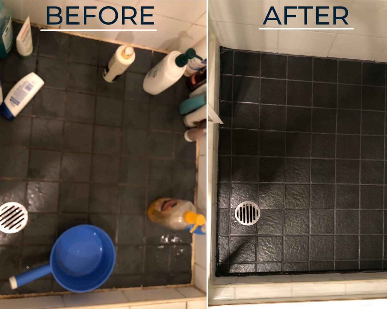 Mould removed shower resealed