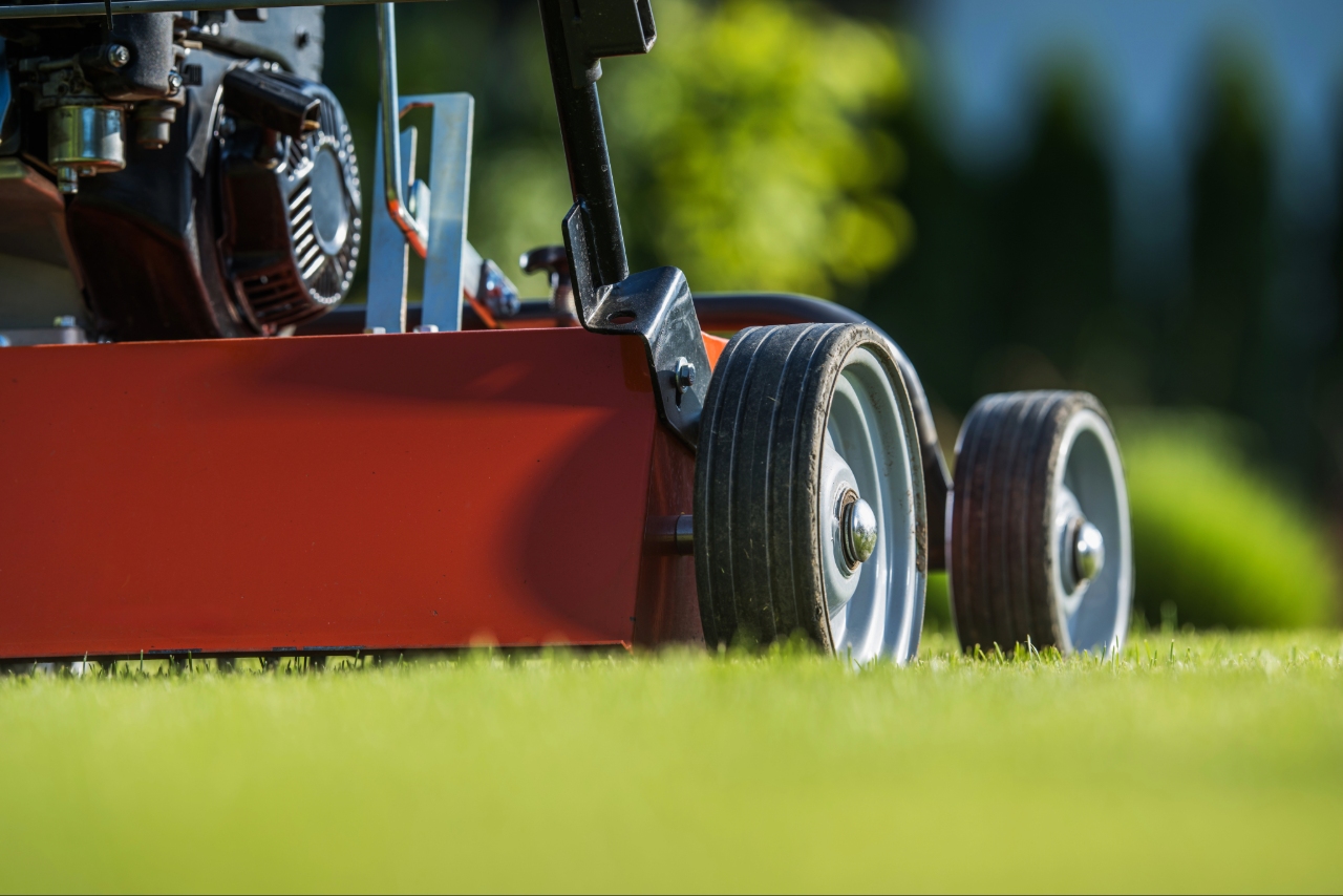Lawn aeration improving soil conditions for healthy grass growth