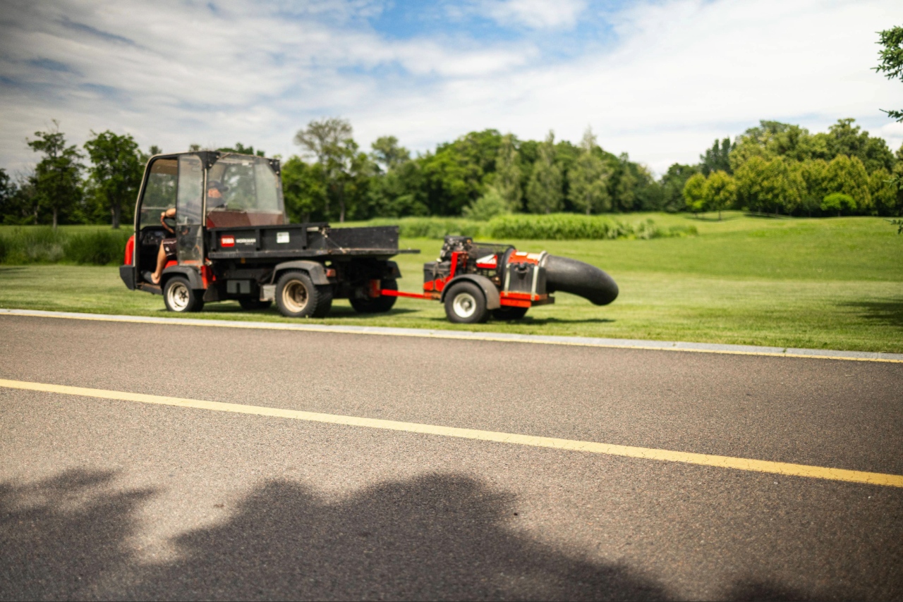 Professional lawn care equipment used for residential maintenance Professional lawn care equipment used for residential maintenance
