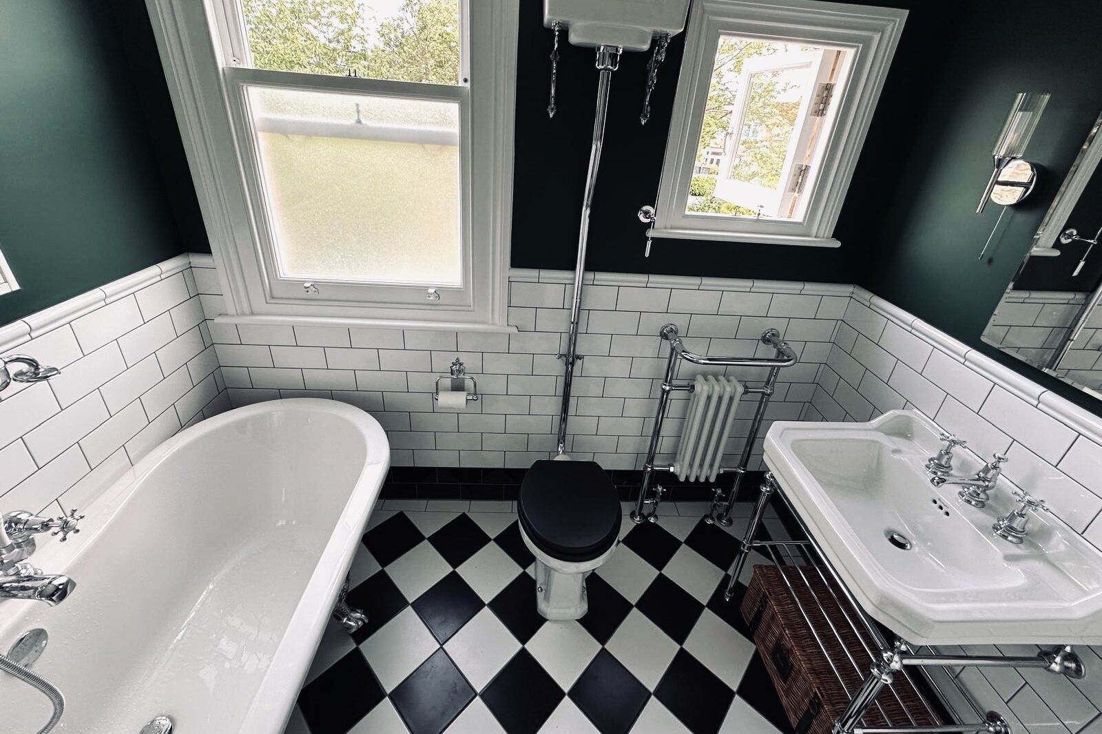 Traditional bathroom with period influenced detailing