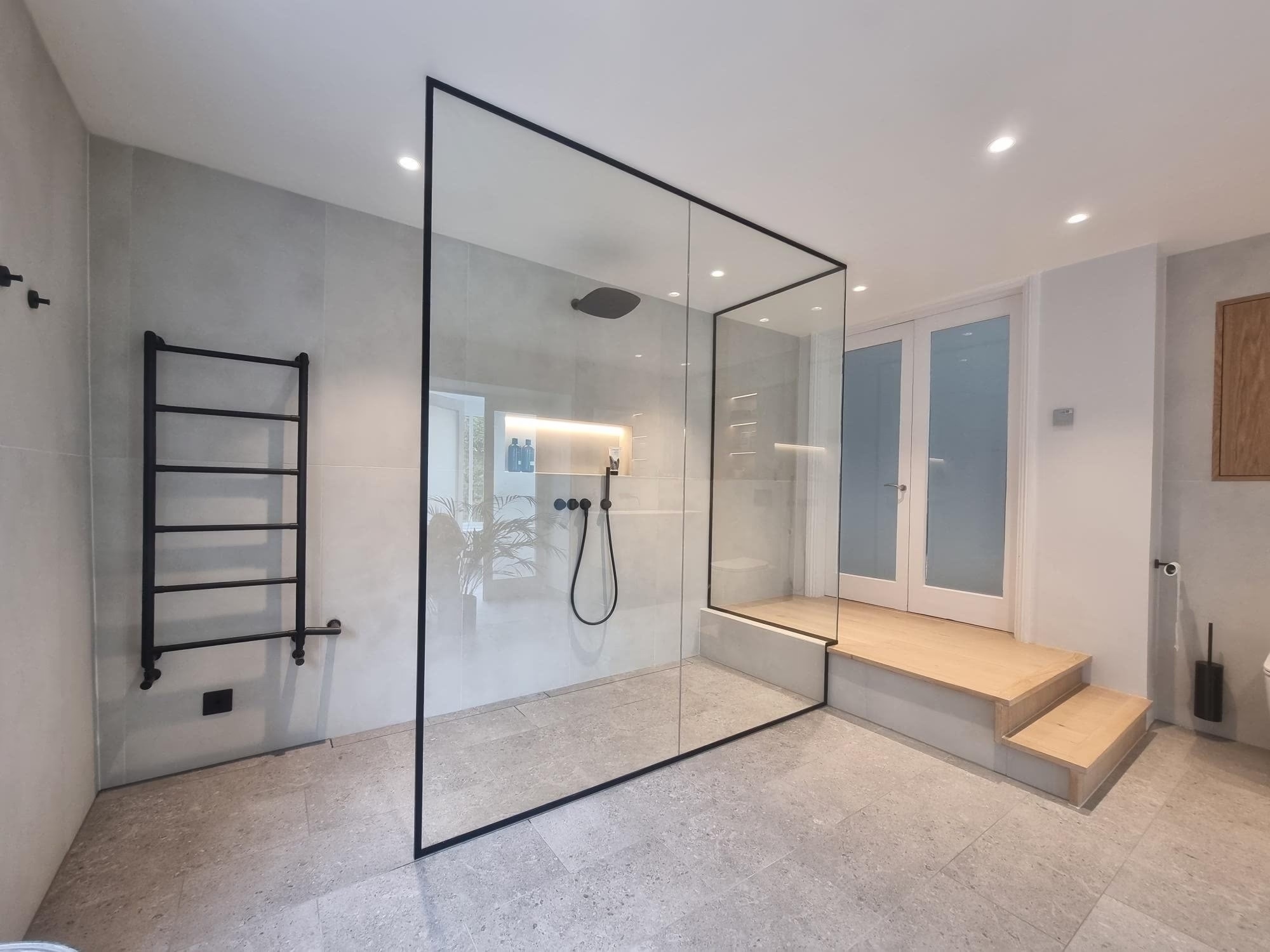 Completed contemporary bathroom interior