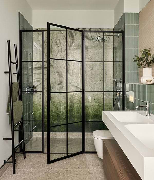 Bathroom materials and interior design detail