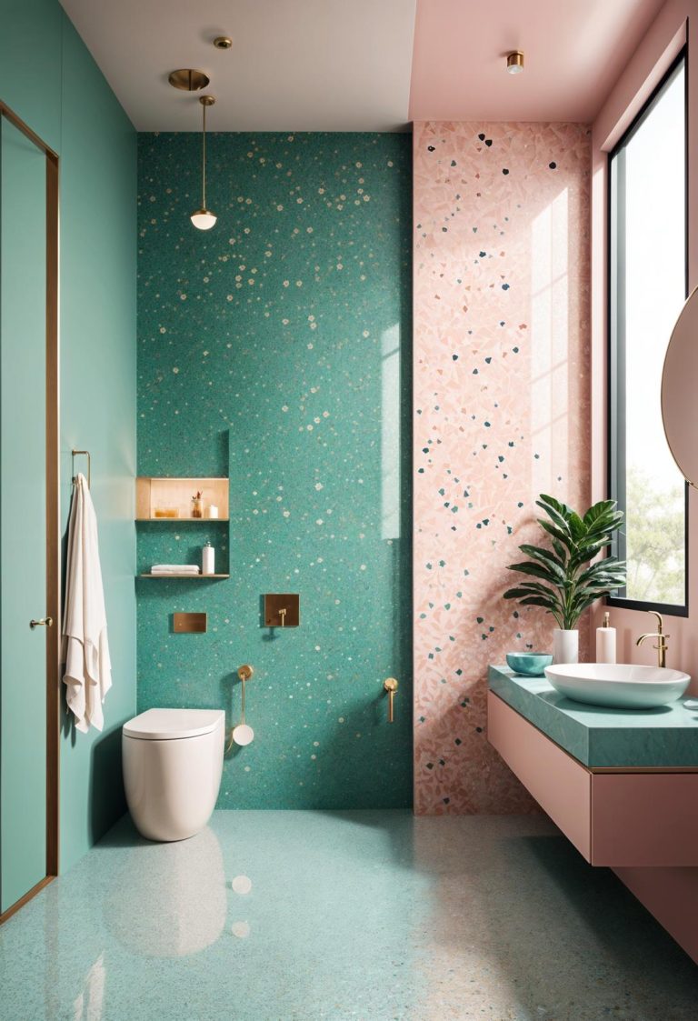 Premium bathroom interior with bespoke design details