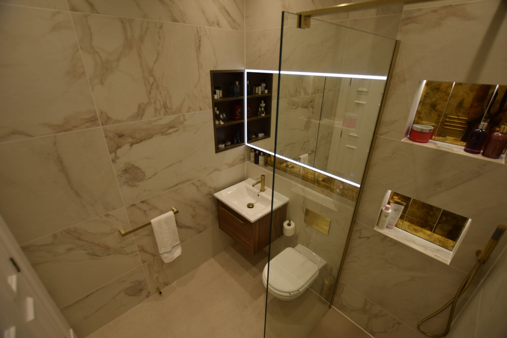 Combe Down bathroom viewed from above