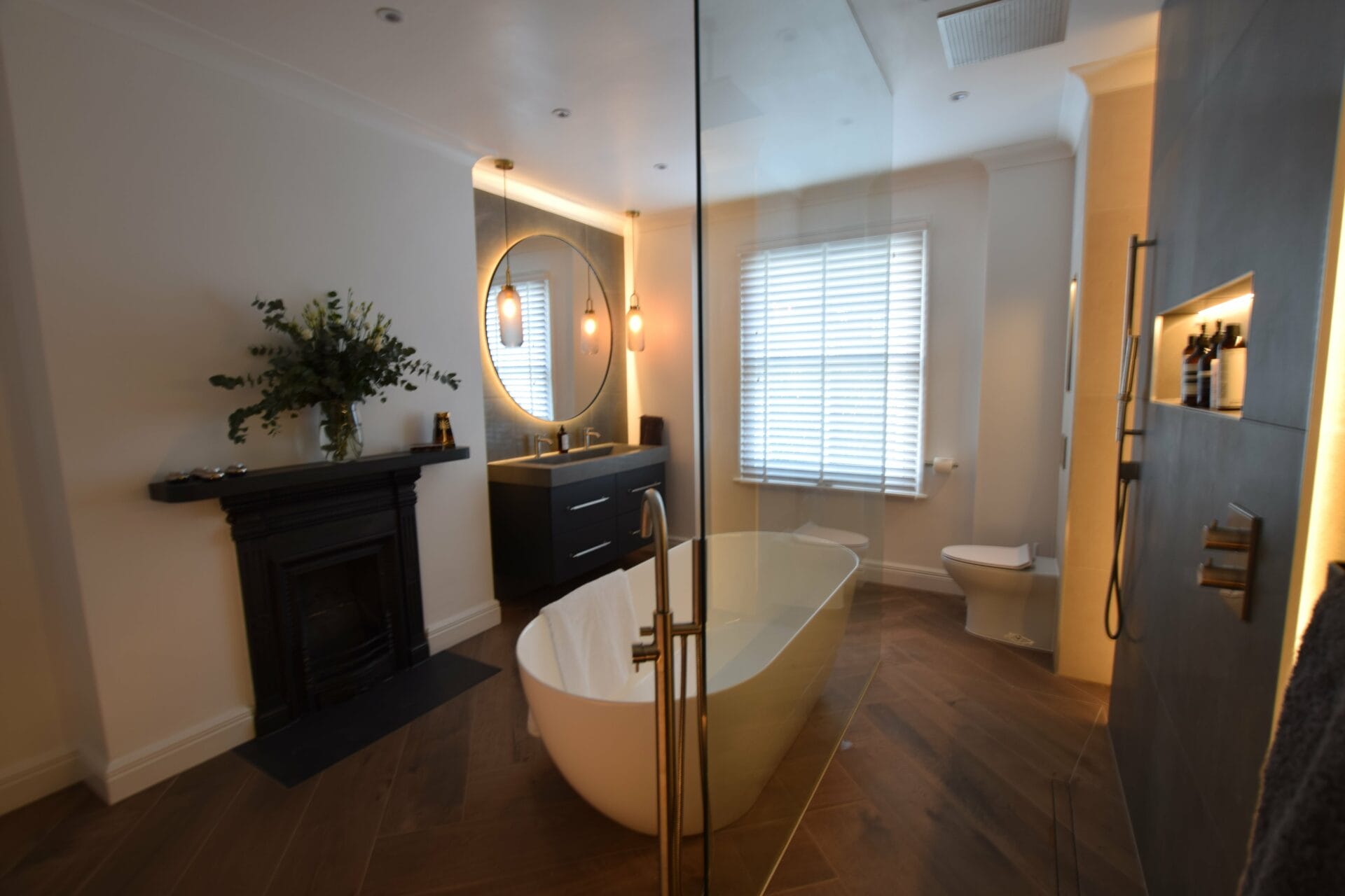 Bathford wet room interior with character features